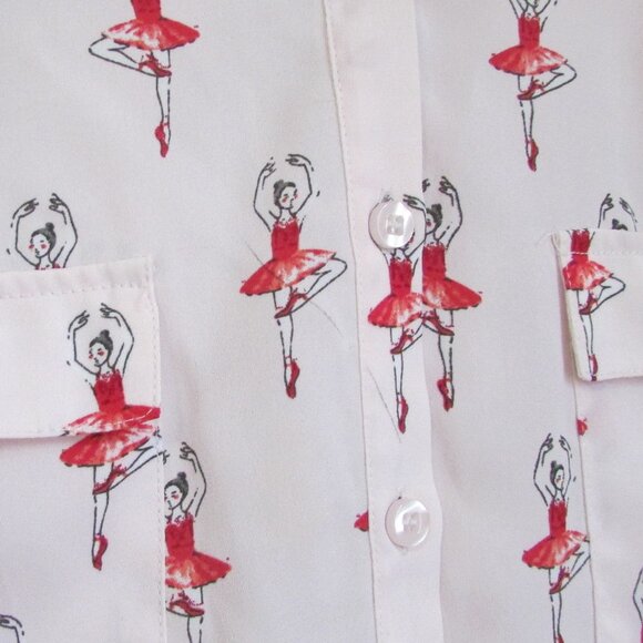 SOHO Jeans Ballerina Print Blouse - Picture 3 of 5